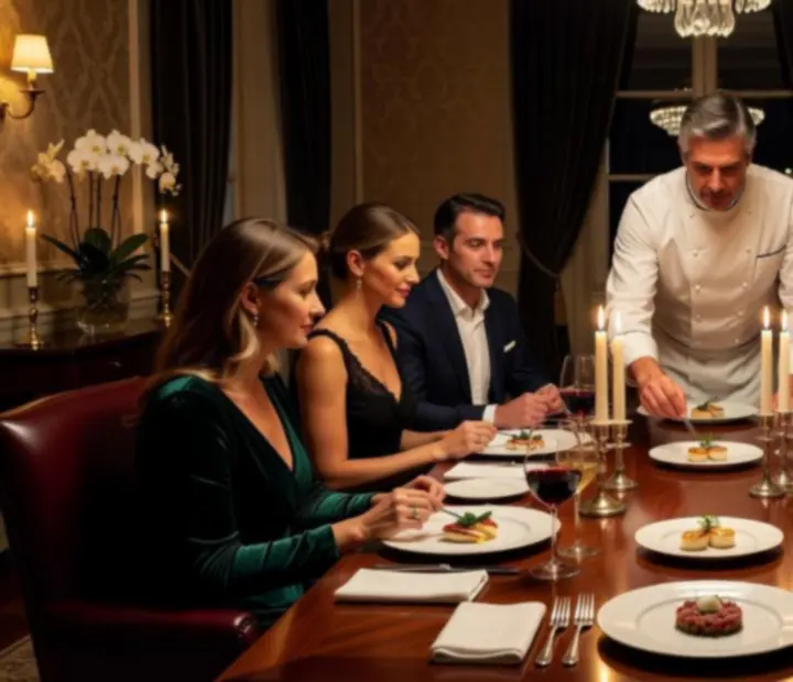 Chef hosting an intimate tasting event at The River House.