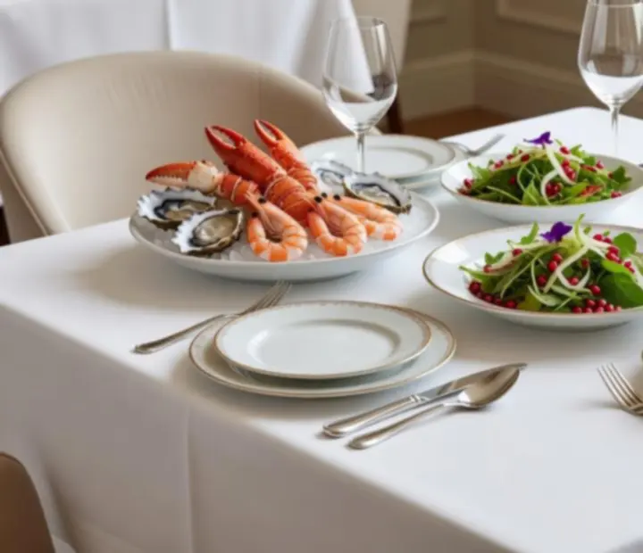 An artfully plated selection of seasonal dishes at The River House