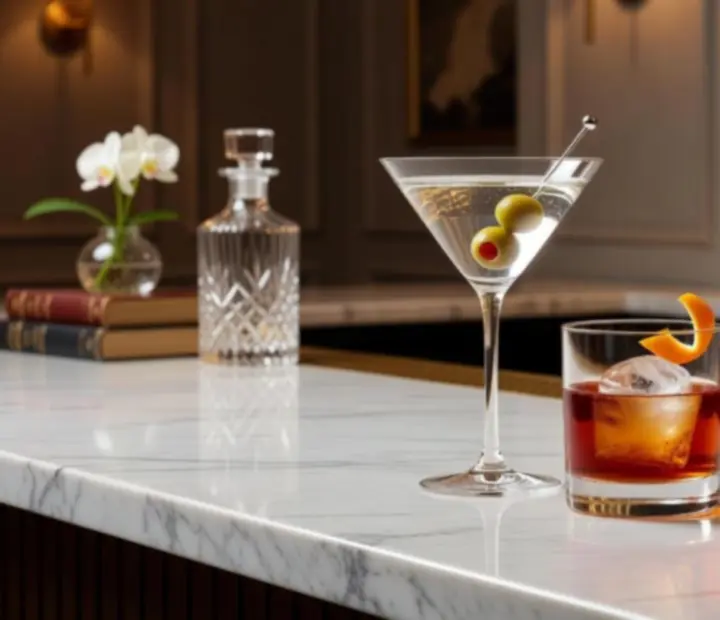 A selection of signature cocktails served at The River House